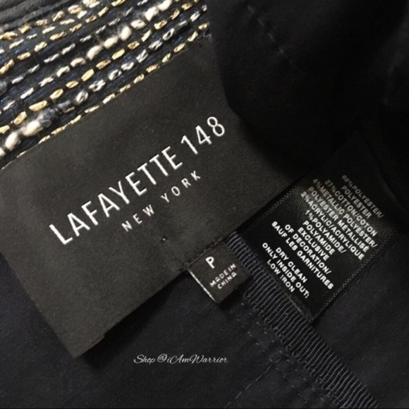 Lafayette 148 tweed metallic collarless blazer *shop@iamwarrior - Picture 9 of 10